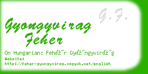 gyongyvirag feher business card